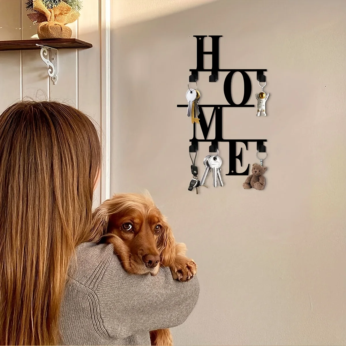 Home Bathroom Organizer - CIFBUY Metal Key Holder Iron Wall