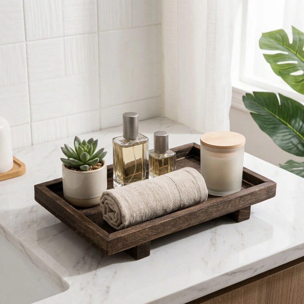 Retro Wooden Desk Storage Tray - Home Edit Bathroom Storage review and price