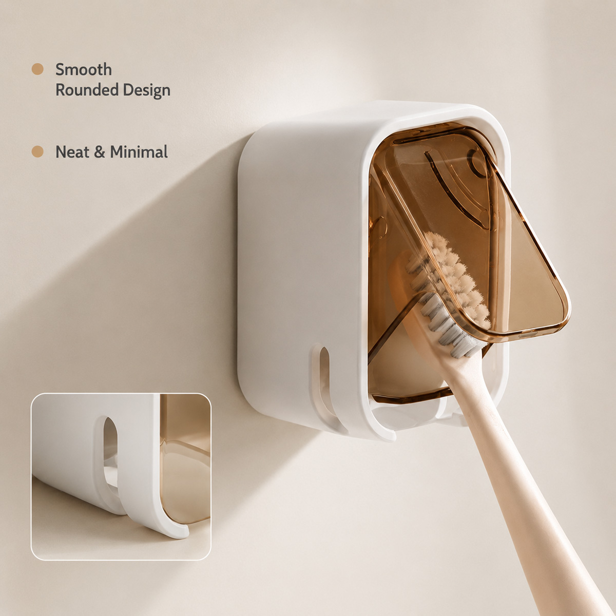 1/2PCS Wall Mounted Toothbrush - Home Edit Bathroom Storage review and price