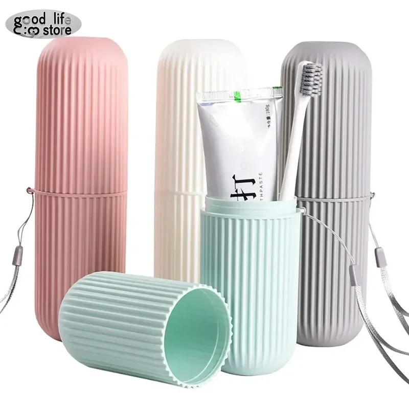 1/2pcs Portable Toothbrush Cup - Home Edit Bathroom Storage review and price